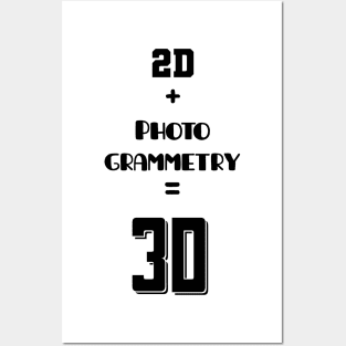 Cool Photogrammetry gift T-shirt 2D + Photogrammetry =3D Posters and Art